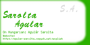 sarolta agular business card